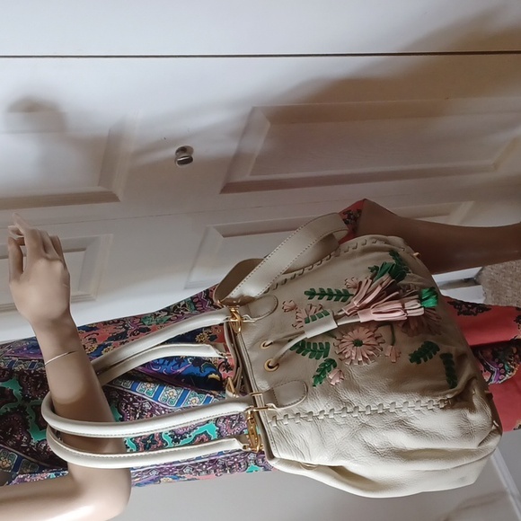 VINTAGE ISABELLA FIORE GENUINE LEATHER SLOUCHY HOBO BAG - Picture 17 of 17